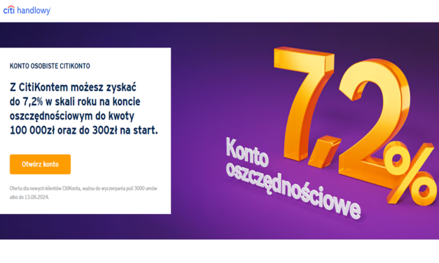 Dostaniesz 300zł na start od Citi Handlowy