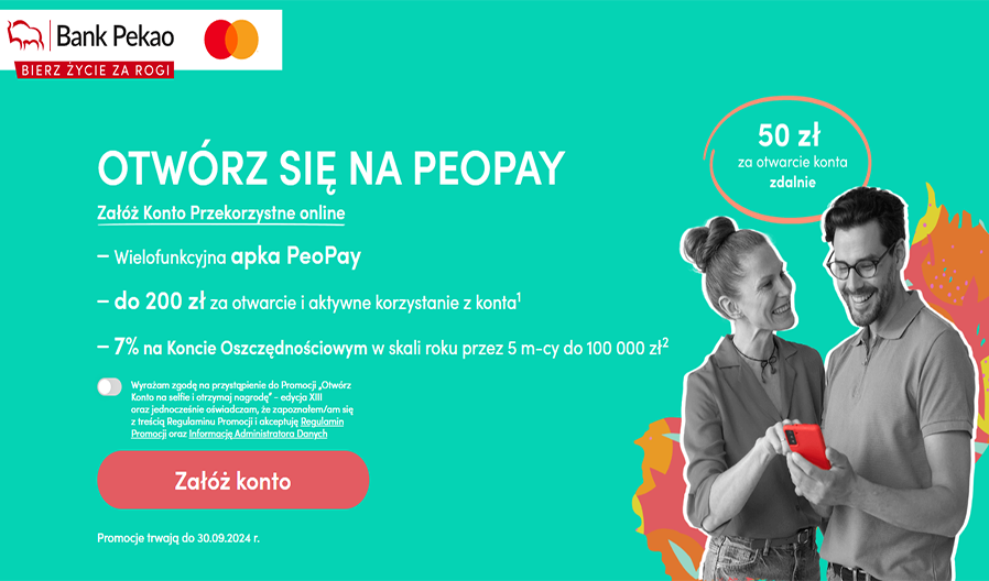 Pekao SA konto osobiste promocja