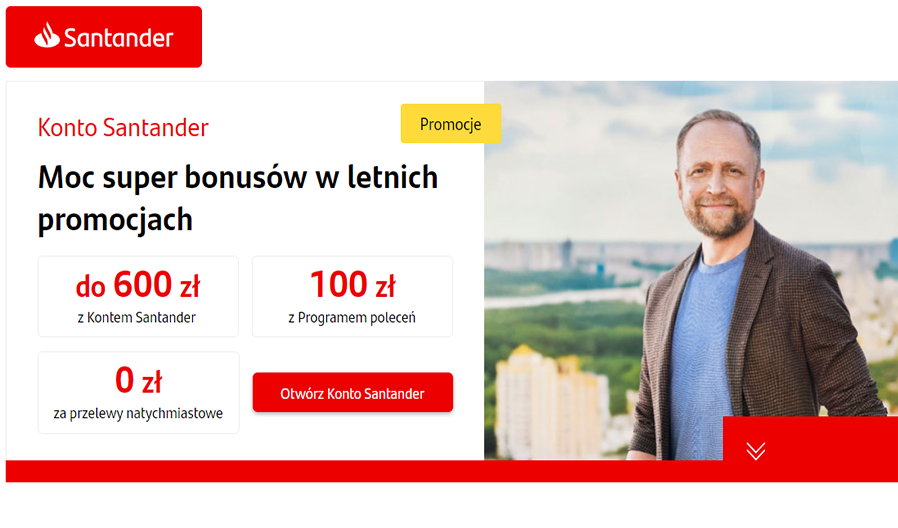 Santander BP konto osobiste promocja