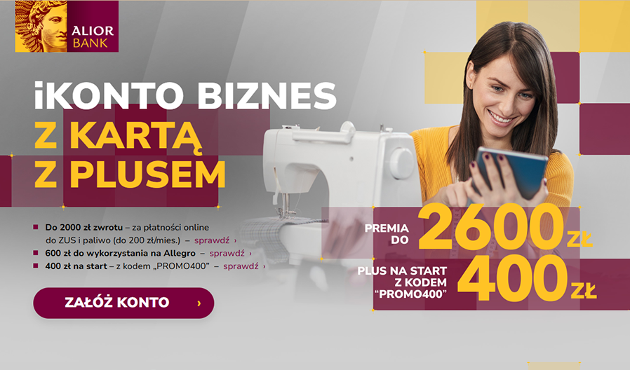 Zyskaj nawet 3000 zł premii z Rachunkiem iKonto Biznes w Alior Bank!
