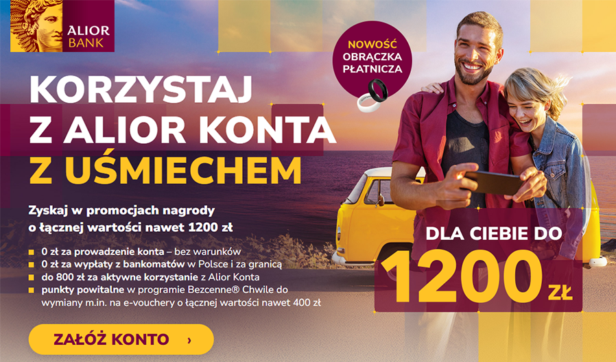 Alior Bank konto osobiste w promocji