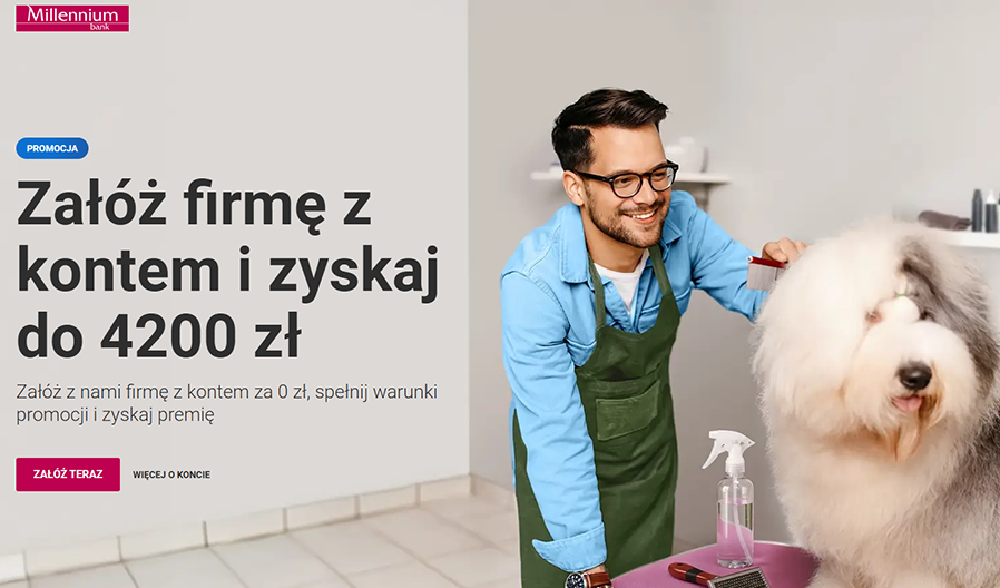 Odbierz nawet 4200 zł na rozruch firmy z Kontem Mój Biznes w Bank Millennium!