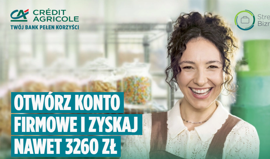 Pakiet 3260 zł i rok bez opłat w Credit Agricole 🤝
