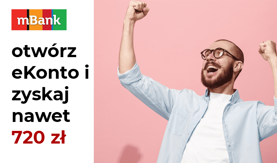 Odbierz aż 720 zł premii z eKontem w mBanku!