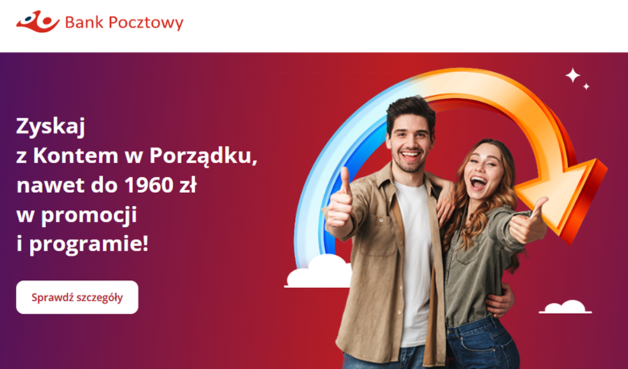 📯 Powiększ swój budżet nawet o 1960 zł z Bankiem Pocztowym!