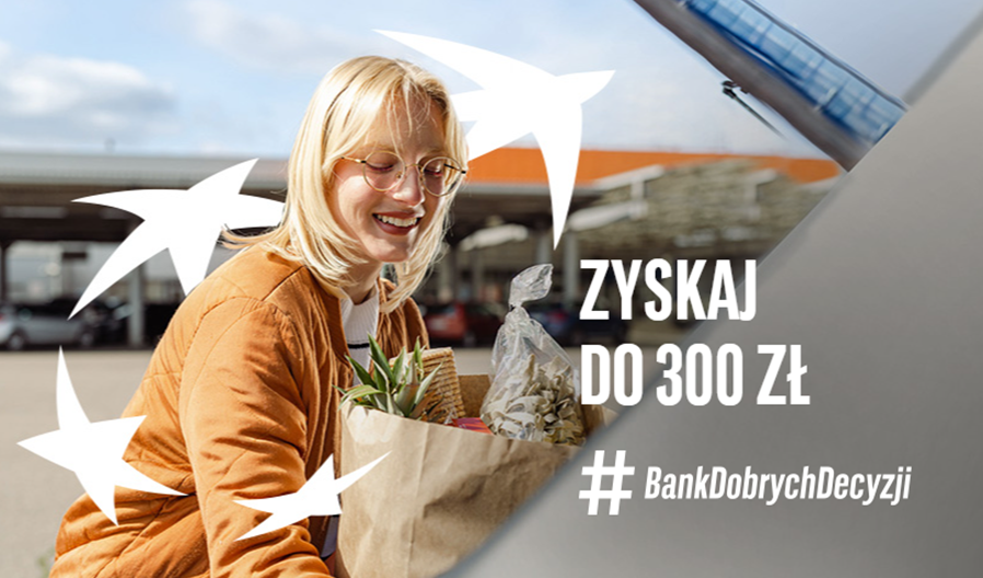 🛒 300 zł do Biedronki za codzienne zakupy z kartą kredytową!