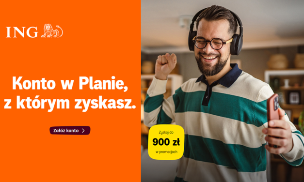 🎧 Wejdź na wyższy poziom z Kontem w Planie ING i zgarnij nawet 900 zł premii! 💎