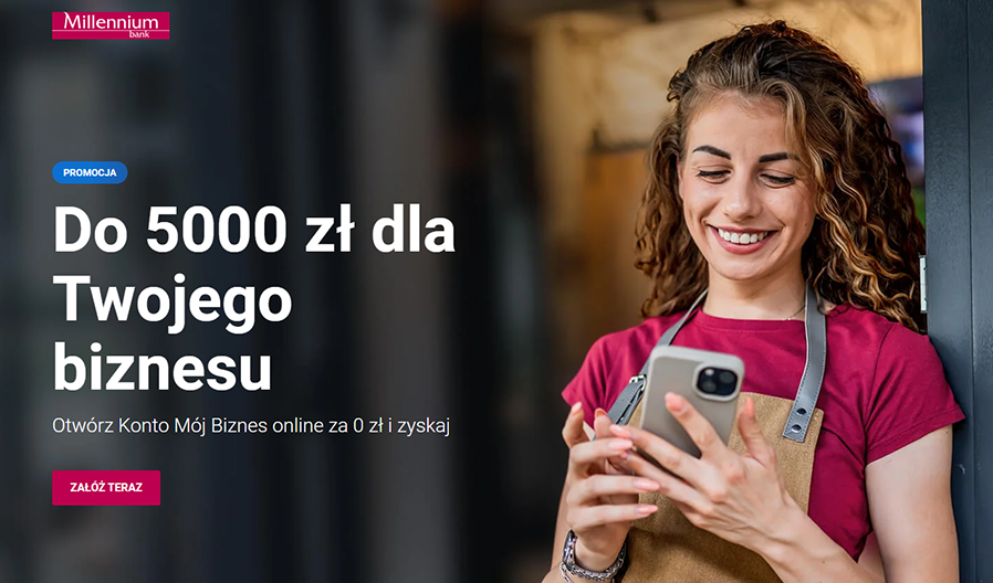 🚀 Zdobądź aż 5000 zł premii dla Twojej firmy w Banku Millennium!