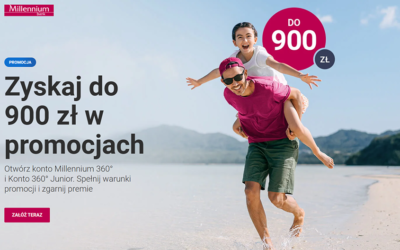 Zgarnij nawet 900 zł w najnowszych promocjach Banku Millennium! 👑