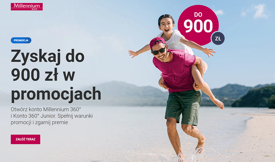 Zgarnij nawet 900 zł w najnowszych promocjach Banku Millennium! 👑