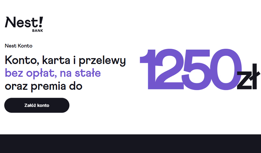 📱 Nest Bank: Zgarnij 1250 zł i zapomnij o opłatach!