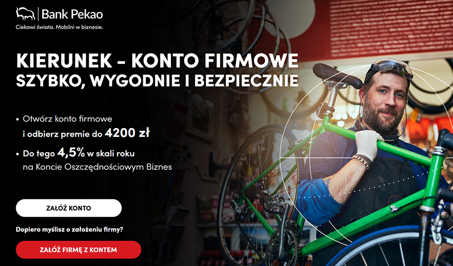 Zyskaj do 4200 zł z Kontem Biznes z Żubrem w Pekao!