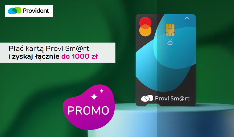 💳 Zgarnij 1000 zł premii z kartą kredytową Provi Sm@rt!