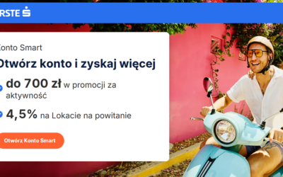 Zgarnij do 700 zł premii z Kontem Smart w Erste Banku! 💰