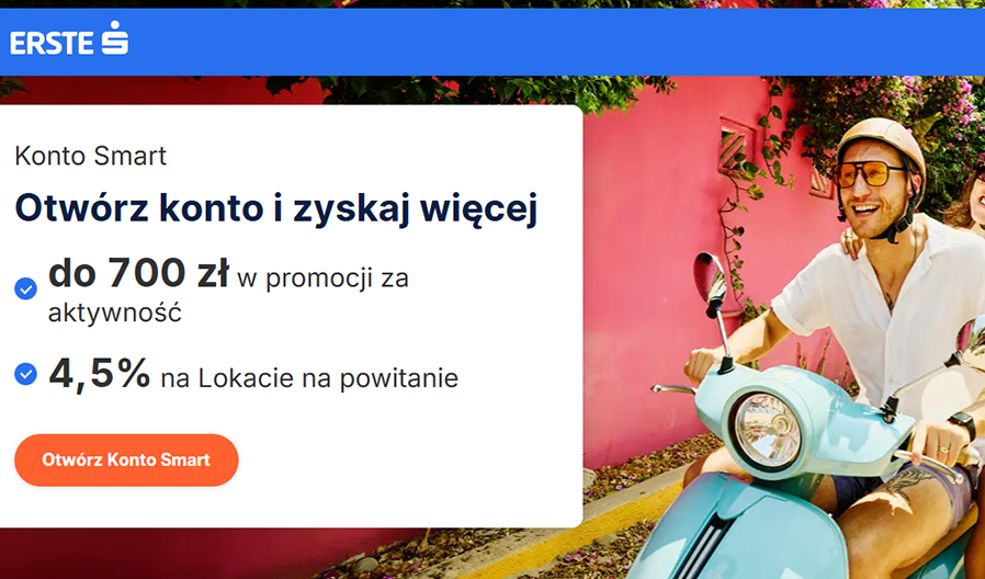 💰 Zgarnij do 700 zł premii z Kontem Smart w Erste Banku!